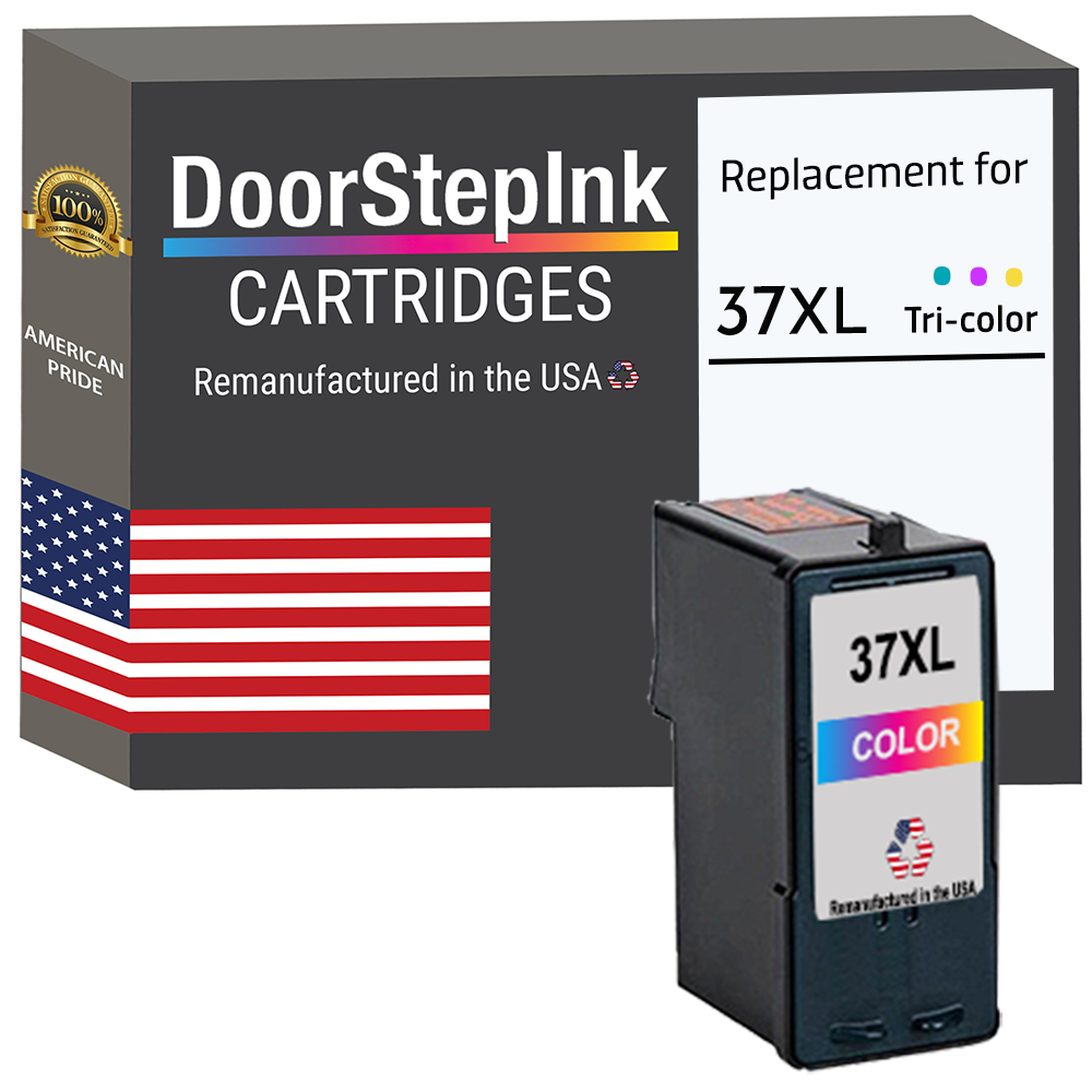 DoorStepInk Remanufactured in the USA Ink Cartridge for Lexmark #37XL Color