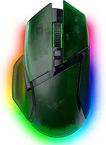 Razer Basilisk V3 Pro 35K Wireless Gaming Mouse: HyperScroll Tilt Wheel - 35K DPI Optical Sensor Gen 2-13 Customizable Controls - RGB - Optical Switches Gen 3 - Up to 140 Hr Battery - Phantom Green