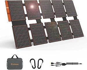 FlexSolar 100W Portable Solar Panels Chargers with PD3.0 USB-C,QC3.0 USB-A and DC Outputs Foldable IP67 Waterproof Power Emergency Camping for Small Power Station Generator,Phones, Power Banks