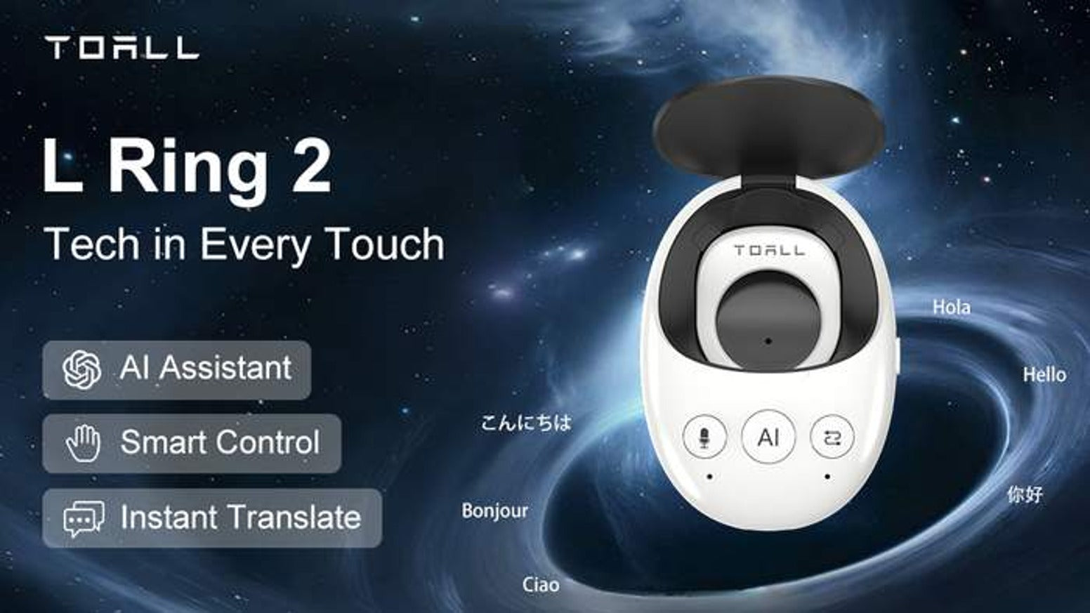 L-Ring 2: ChatGPT-Powered Ring for Control, Translate & More